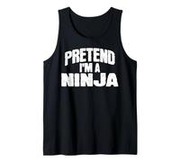Pretend I'm a Ninja Funny Halloween Costume Tank Top