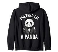 Pretend I'm A Panda Costume Giant Panda Halloween Costumes Zip Hoodie