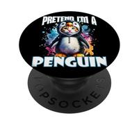 Pretend Im A Penguin Cat Costume Playful Identity Humor PopSockets Adhesive PopGrip