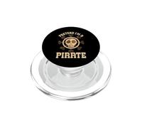 Pretend I'm A Pirate Skull Crossbones Easy Funny Halloween PopSockets PopGrip for MagSafe