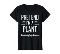 Pretend I'm A Plant Halloween Venus Flytrap Plant Costume Value Graphic T-Shirt, Women, Black, L