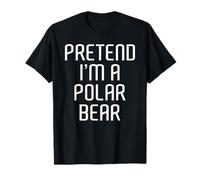 Pretend I'm A Polar Bear Lazy Costume Family Funny Halloween T-Shirt
