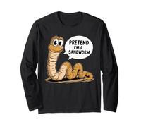 Pretend I'm A Sandworm Funny Halloween Spooky Costume Long Sleeve T-Shirt