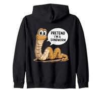 Pretend I'M A Sandworm Funny Halloween Spooky Costume Zip Hoodie