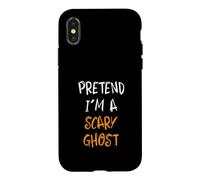 Pretend I'm A Scary Ghost Funny Lazy Halloween Costume Case for iPhone X/XS