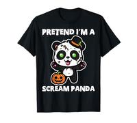 Pretend I'm a Scream Panda Funny Panda Lover Ghost Halloween T-Shirt