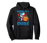 Pretend I'm A Shark Lazy Last Minute Halloween Costume Pullover Hoodie