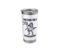 Pretend I'm A Spinosaurus Retro Roaring Dinosaur Kids Stainless Steel Insulated Tumbler