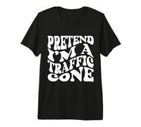 Pretend I'm A Traffic Cone Halloween Costume Groovy Orange Premium T-Shirt