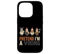 Pretend I'm A Viking Funny Chicken Squad Farm Animal Costume Case for iPhone 14 Pro