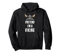 Pretend I'm A Viking Funny Simple Easy Halloween Costume Pullover Hoodie
