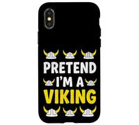 Pretend I'm A Viking Lazy Halloween Costume Funny DIY Case for iPhone X/XS