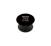 Pretend I'm A Wizard Funny Lazy Halloween Costume PopSockets Adhesive PopGrip