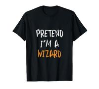 Pretend I'm A Wizard Funny Lazy Halloween Costume Value Graphic T-Shirt