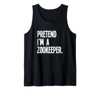 Pretend I'm A Zookeeper Funny Halloween Party Costume Tank Top