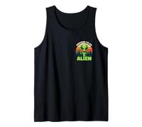 Pretend I'm an Alien Funny Retro Sunset Tank Top