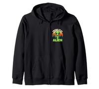 Pretend I'm an Alien Funny Retro Sunset Zip Hoodie