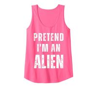 Pretend I'm an Alien Matching Costume Funny Halloween Tank Top