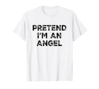 Pretend I'm An Angel Lazy Halloween Costume T-Shirt