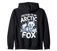 Pretend Im An Arctic Fox Wildlife Zip Hoodie