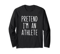 Pretend I'm an Athlete Costume Halloween Lazy Adult Kids Long Sleeve T-Shirt