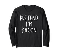 Pretend I'm Bacon Costume Halloween Funny Simple Adult Kid Long Sleeve T-Shirt