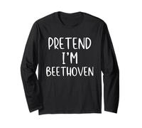 Pretend I'm Beethoven Costume Halloween Simple Adult Kid Long Sleeve T-Shirt