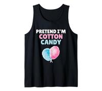 Pretend I'm Cotton Candy Shirt Funny Cotton Candy Lover Tank Top
