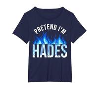Pretend I'm Hades Costume Ancient Greek God Mythologist T-Shirt, Women's Plus, Navy Blue, 5X