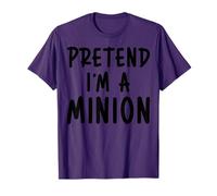 Pretend I'm Minion Costume Family Lazy Easy Halloween T-Shirt