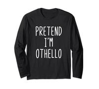Pretend I'm Othello Costume Halloween Funny Lazy Adult Kids Long Sleeve T-Shirt