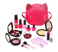 Pretend Makeup Kit - Cartoon Princess Cosmetics | Girls Makkeup Kitt with Eye Shadow Lipstick Nail Polish | Children Role Play Toy for Hands On Ability | Makeup Sets For Girl with Portable Stand