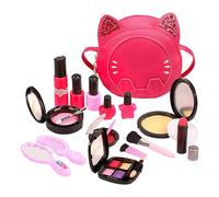 Pretend Makeup Kit - Cartoon Princess Cosmetics Set, Girls Play Makeup with Eye Shadow Lipstick Nail Polish, Role Play Toy with Hands-On Learning, Kids Dress-Up Fun, for Children