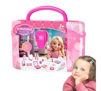 Pretend Makeup Set - Deluxe 17 Piece Play Makeup Kit | Realistic Cosmetic Toy For Girls Ages 1-3 | Creative Beauty Play Set With Bright Colors Mild Formula For Little Kids Birthday Gift