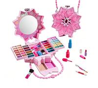 Pretend Makeup Toy Set, Safe Non-Toxic Fake Make Up Set，A | First Snow Makeup Handbag Role Play Gift, for Imaginative Games, Birthday Holiday Gift for Girls