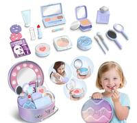 Pretend Makeup Toy Sets for Girls Age 3-8,Toddler Makeup Kit Pretend with Cosmetic Bag,Washable Fake Cosmetic Dress Up Toys,Gifts Toys for 3 4 5 6 7+ Year Old Girls for Birthday Christmas