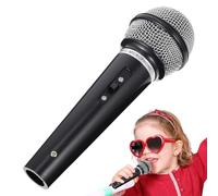 Pretend Microphone - ABS, 1.97x1.97x6.5in Fake Microphone Prop Durable Design | Lightweight Educational Toy Miic, Realistic Stage Accessory For Parties, Classrooms, Karaoke, Theater, Cosplay And Event