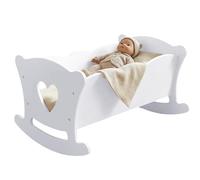 Pretend Nursery Rocker - Doll Cot 52.5x27.5x25cm, Wooden Sleeping Station, Kids Imagination Plaything | Interactive Equipment for Students Playroom Recreation, Delightful Childhood C