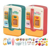 Pretend Play Fridge - 22x10.5cm Dollhouses Set, Pretend Play Fridge, Dollhouses Kitchen Kit | Mini Refrigerator Simulation, Educational Role Session, For Home Children Imagination Fun Learning