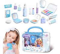 Pretend Play Makeup Toys - Kids Cosmetic Playset, Fun Educational Toy | Bright Color Safe Formula Enhances Creativity and Aesthetic Perception, Lightweight ABS EVA Construction 19x10x13cm Portable Gif