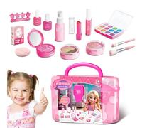 Pretend Play Makeup Toys - Kids Cosmetic Playset, Fun Educational Toy | Bright Color Safe Formula Enhances Creativity and Aesthetic Perception, Lightweight ABS EVA Construction 19x10x13cm Portable Gif