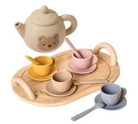 Pretend Play Party - Tea Party Set | Girls Coffee Kit | With Teapot Teacups | Motor Skills Development Role Played Toy For 3-6 Years Old Girl Boys Holiday Birthday Christmas Toddler Accessories
