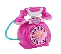 Pretend Play Phone - Classic Rotary Play Telephone With Music Stories, Hands On Role Plays Communication Toy, Vintage Look Educational Plaything For Children, Home Playroom & Nursery Activity