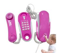 Pretend Play Phone Kids - Realistic Toy Telephone Sound Effects Long Cable, Fun Cell Phone Role Play Toy | Early Learning Communication Toy Boys Girls, Ideal Indoor Play, Gift Idea for Christmas, Birt