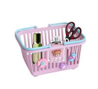 Pretend Play Shopping Basket with Handle Grocery Toy Basket 4-Piece Set