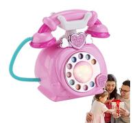 Pretend Play Telephone - Child-Friendly Corded Toy Phone, Imaginative Desk Phone with Classic Audio Songs Stories | Realistic Design Interactive Numeric Voice Pad for Expressive Learning