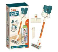 Pretend Play Vacuum Cleaning Toy - Interactive Broom Kit, Musical Cleaner | 28cm Compact Simulation Device with Nozzle Attachment, Kid-Friendly Activity for Indoor Household Imitation Tasks