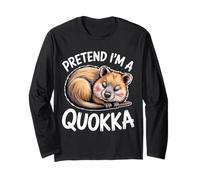Pretend Quokka Sleeping Funny Quokka Long Sleeve T-Shirt