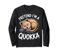 Pretend Quokka Sleeping Funny Quokka Long Sleeve T-Shirt