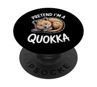 Pretend Quokka Sleeping Funny Quokka PopSockets Adhesive PopGrip